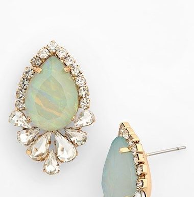 Luxury Jewelry 2017/2018 : BP. Crystal Framed Teardrop Stud Earrings (Juniors) | Nordstrom