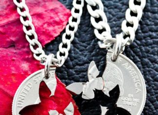 Luxury Jewelry 2017/2018 : Butterfly Necklace Interlocking Relationship Jewelry by NameCoins, $29.99 intere…