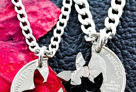 Luxury Jewelry 2017/2018 : Butterfly Necklace Interlocking Relationship Jewelry by NameCoins, $29.99 intere…