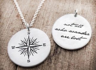Luxury Jewelry 2017/2018 : Compass necklace Not all who wander are lost by lulubugjewelry, $72.00…
