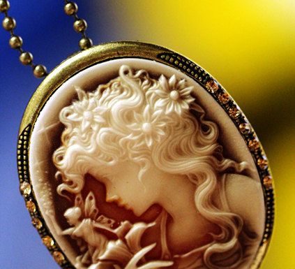 Luxury Jewelry 2017/2018 : Cuty Victorian Fairy Huge Size Cameo Pins Brooches, Pendant Necklace(Two-way) 35…