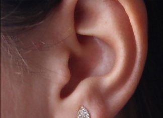 Luxury Jewelry 2017/2018 : Ear jacket gold ear jacket front back earring ear by LuvMinimal…