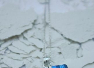 Luxury Jewelry 2017/2018 : ELECTRIC BLUE DRUZY NECKLACE – SQUARE