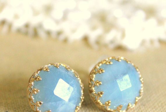 Luxury Jewelry 2017/2018 : For eric – Elizabeth royal – Real Aquamarine gem stone Earrings vintage and Elegant style