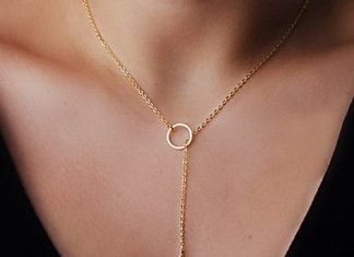 Luxury Jewelry 2017/2018 : forme de bande de cercle de la mode collier minuscule pendentif (1 pc)