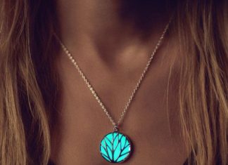 Luxury Jewelry 2017/2018 : Glowing Necklace – Statement Necklace – Turquoise – Aquamarine – Turquoise Necklace – Glow in the Dark Necklace – Gift – Glow Necklace