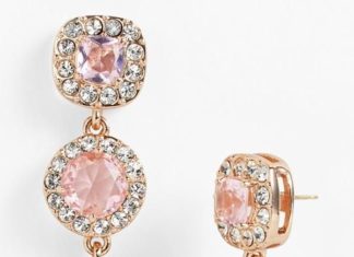 Luxury Jewelry 2017/2018 : kate spade new york ‘basket pavé’ linear earrings | Nordstrom