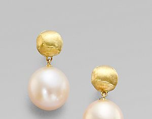 Luxury Jewelry 2017/2018 : Marco Bicego Freshwater Pearl & 18K Yellow Gold Earrings…