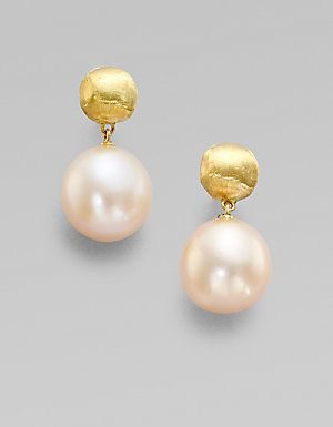 Luxury Jewelry 2017/2018 : Marco Bicego Freshwater Pearl & 18K Yellow Gold Earrings…