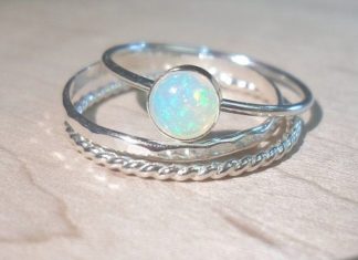 Luxury Jewelry 2017/2018 : Opal ring Stacking Set-Sterling silver opal stacking rings-Ethiopian Opal stacki…