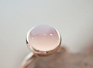 Luxury Jewelry 2017/2018 : Rosé de bague en or avec Quartz Rose, bijoux de pierres précieuses délicates,…