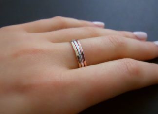 Luxury Jewelry 2017/2018 : Set Of 3 Hammered Rings – Rose Gold, Yellow Gold, Sterling Silver, 3 Skinny Hammered Ring Set, Stacking Ring, Gold Filled Hammered Ring