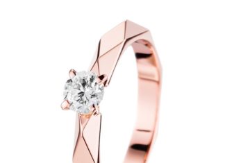 Luxury Jewelry 2017/2018 : Solitaire Facette or rose – Boucheron France