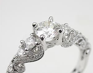 Luxury Jewelry 2017/2018 : Swirling Blue Sapphire Engagement Ring, RG-1750t