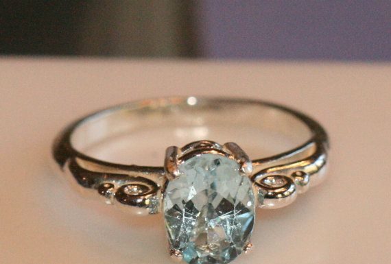 Luxury Jewelry 2017/2018 : Swiss Blue Topaz Twig Ring Alternative Engagement Ring Sterling Silver Botanical… | Vintage Jewelry