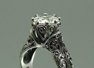 Luxury Jewelry 2017/2018 : The ENCHANTED PRINCESS White Sapphire 14k gold engagement ring RESERVED for kilothelostboy