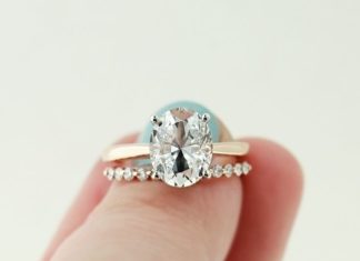 Luxury Jewelry 2017/2018 : This oval cut custom rose gold engagement ring is perfection paired with the del…