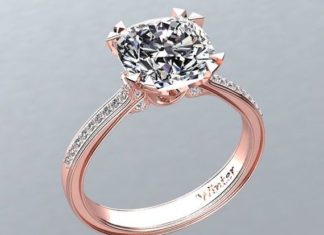 Luxury Jewelry 2017/2018 : Victorian inspired 14k Rose gold Diamond Ring Engagement Ring 2.65 ct VVS White …