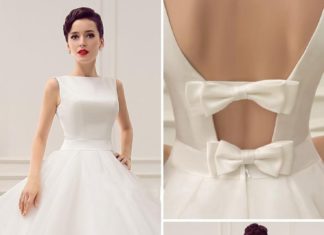 Short Wedding Dresses : 2015 Short Wedding Dresses Vintage Bateau Neckline Deep V Back Little Bridal Dresses with Bow Summer Bridal Gowns Knee Length Wedding Dress Online with $114.98/Piece on Seewedding’s Store | DHgate.com