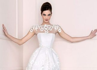 Short Wedding Dresses : 72 Breathtaking Illusion Neckline Wedding Gowns | HappyWedd.com…