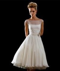 Short Wedding Dresses : chocolate brown modest tea length wedding dresses Archives | The Wedding Special…