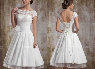 Short Wedding Dresses : Korte trouwjurk in fifties style. Sil | ~Korte trouwjurken, fifties, hippie en s…