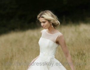 Short Wedding Dresses : Modest Tea Length Vintage Short Wedding Dress