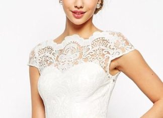 Short Wedding Dresses : retro lace dress for after the ceremony…