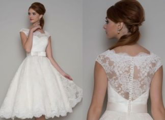 Short Wedding Dresses : Short Wedding Dresses Tea Length Wedding Dress Lace Vestido Robe De Soiree Vestidos Bridal Gowns Bateau Collar Short Sleeve With Appliques Lace Gowns Latest Wedding Dresses From Yoyobridal, $122.69| Dhgate.Com