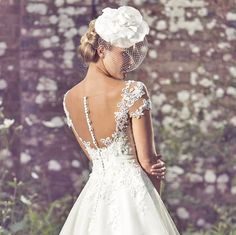 Short Wedding Dresses : tea length cap sleeves wedding dresses via true bride – Deer Pearl Flowers / www…