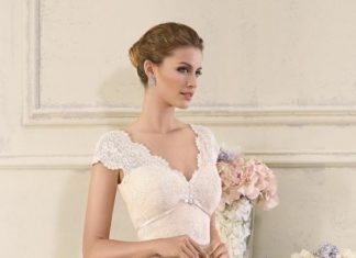 Short Wedding Dresses : Tea Length Wedding Dress Sol by Novia D'Art. 2017 Bridal Collection….