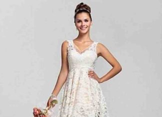 Short Wedding Dresses : Tea Length Wedding Dresses Under 100…