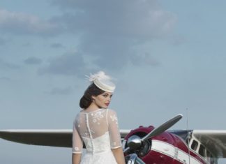 Short Wedding Dresses : Tea length wedding gowns always remind us of Audrey Hepburn in ‘Funny Girl’ — s…