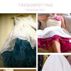 Short Wedding Dresses : wedding dress with colored tulle underneath – Google Search OMG…