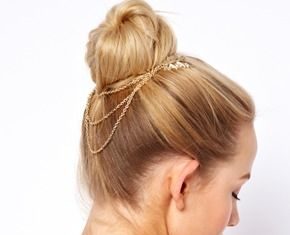 Trendy Hair Style : ASOS Leaf Hair Comb with Hanging Chain at asos.com