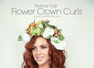 Trendy Hair Style : Festival Hair Week: Flower Crown Curls (The Freckled Fox)
