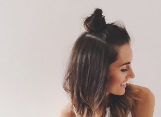 Trendy Hair Style : Half bun….