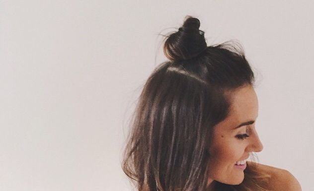 Trendy Hair Style : Half bun….
