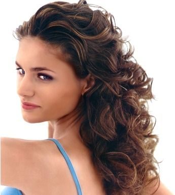 Trendy Hair Style : Long Hair Style With Big Soft Curls, Brown