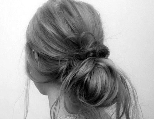 Trendy Hair Style : messy bun….