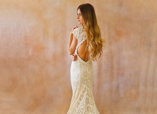 Trendy Wedding Dresses : Ivory Lace Bohemian BACKLESS WEDDING GOWN. simple and elegant wedding dress with…