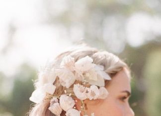 Wedding Hair With Flowers & jewels : 20 Glamorous Bridal Hair Styles – Praise Wedding