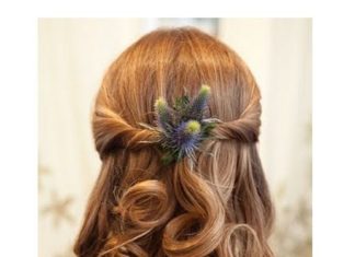 Wedding Hair With Flowers & jewels : 404