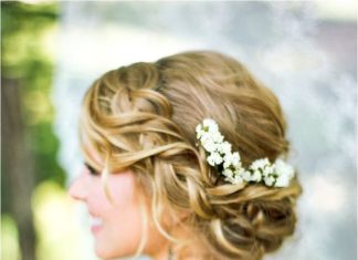 Wedding Hair With Flowers & jewels : 4th of July Wedding Inspiration The Bride Link