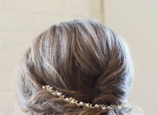 Wedding Hair With Flowers & jewels : Featured Photographer: Patrick Sporleder | Featured Hairstyle: Hair and Make-up …