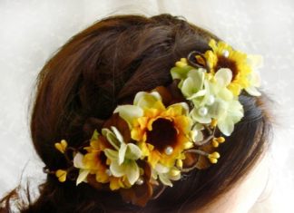 Wedding Hair With Flowers & jewels : Flower hair piece…