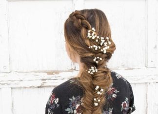 Wedding Hair With Flowers & jewels : Mermaid fishtail by Mackenzie…