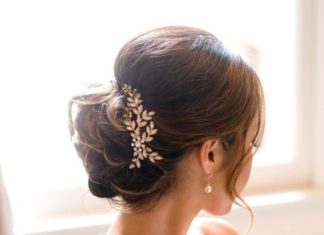 Wedding Hair With Flowers & jewels : Rose gold Bridal Comb | Wedding Hair Accessories…