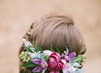 Wedding Hair With Flowers & jewels : vintage bridal wedding hair ideas with flower crown…