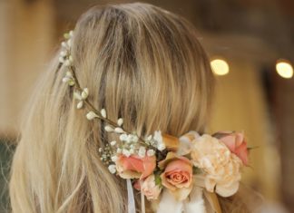 Wedding Hair With Flowers & jewels : wedding day | montana bach